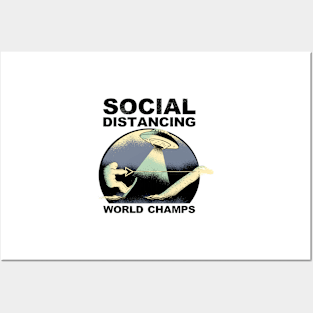 Social Distancing Word Champs Funny Bigfoot UFO Lochness Covid-19 Gifts Posters and Art